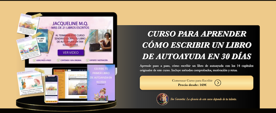 curso para aprender cómo escribir un libro de autoayuda en 30 días